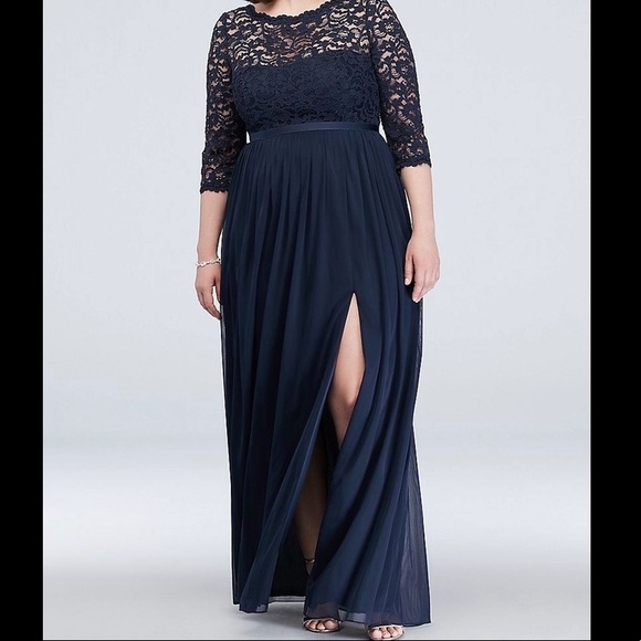 Light Pink/Blush Lace formal Bridesmaid Dress - Picture 3 of 8